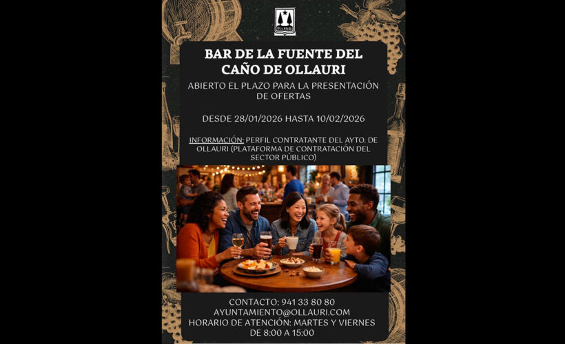 Abierto plazo de presentación de ofertas para el Bar de La Fuente del Caño